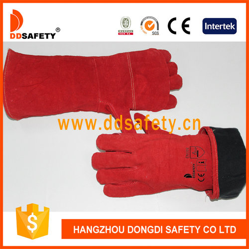 Red cow split welding glove Red cow split welding glove